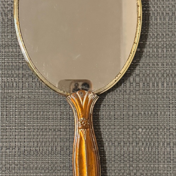 Gold and Brown Antique Vintage Mirror - Picture 2 of 7